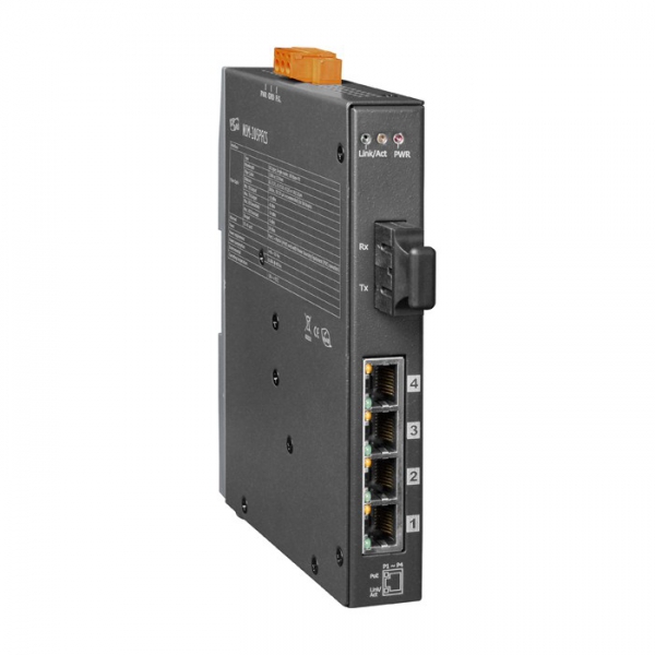 4-port 10/100 Mbps PoE with 1 fiber port Switch NSM-205PFCS