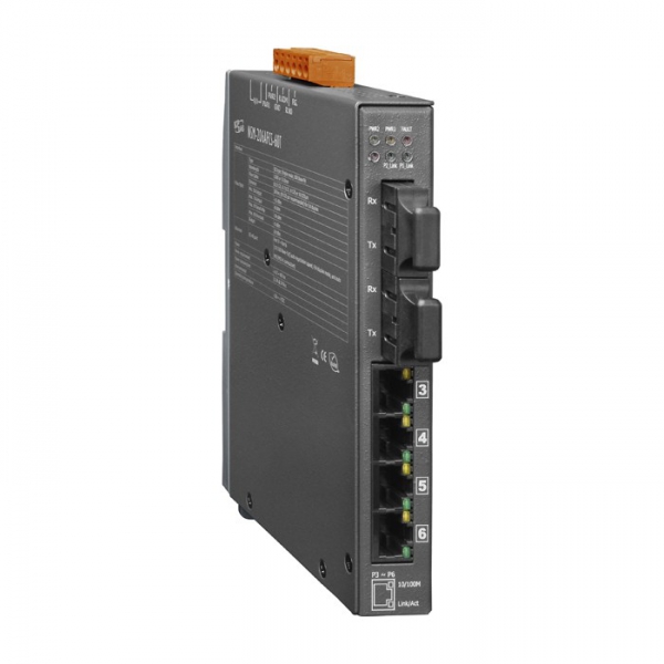 4-port 10/100 Mbps Ethernet with 2 fiber ports Switch NSM-206AFCS-60T